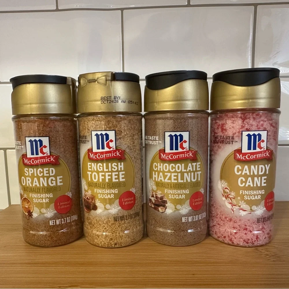 McCormick Winter Finishing Sugars‎ Lot Of 4 2025 New Limited Edition Holiday